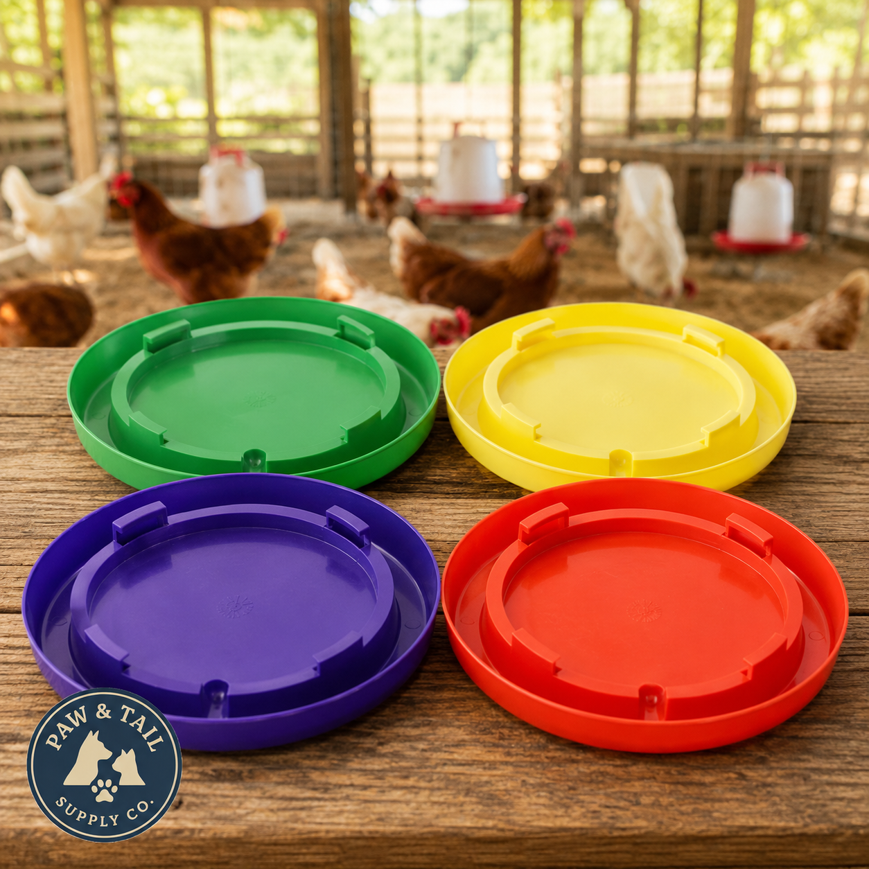 Little Giant 1 Gallon Plastic Nesting Poultry Waterer Base, Assorted Colors