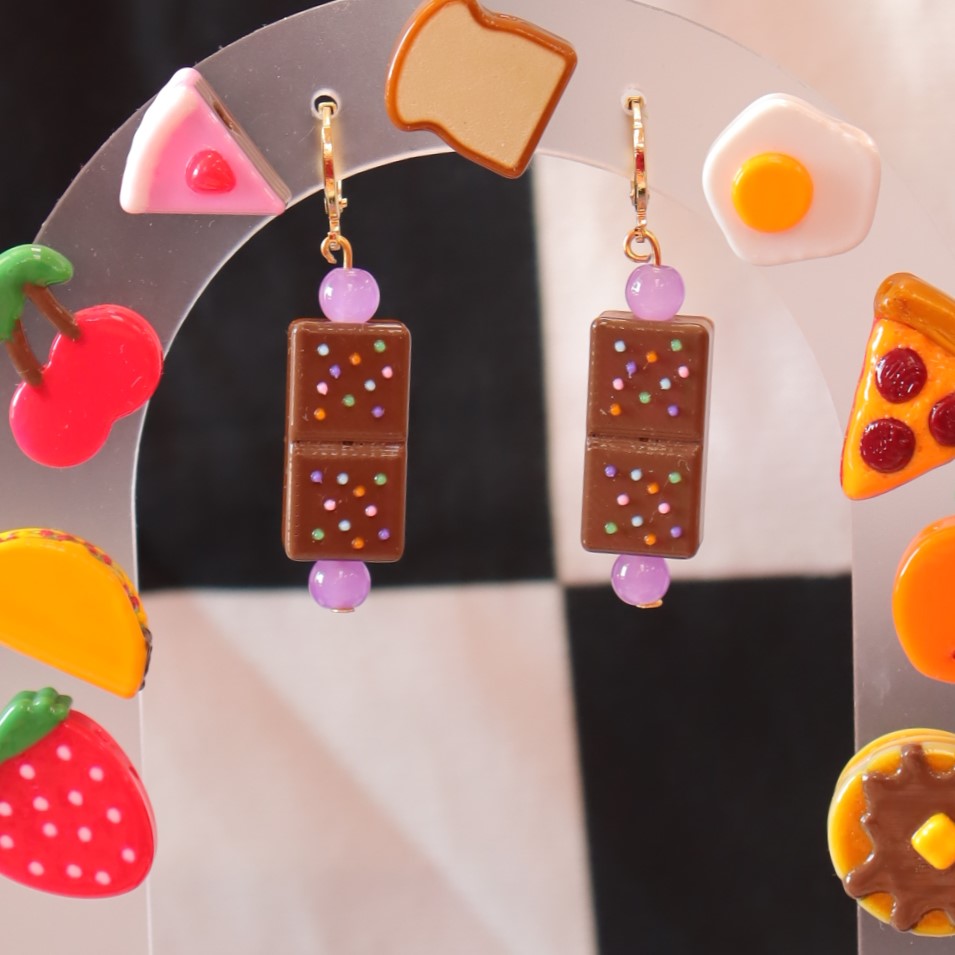 Cosmic Lunchbox Brownie Earrings