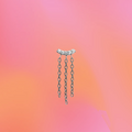 Glittering Dangle Arch - Flat Back Stud