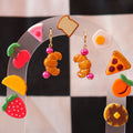Beaded Croissant Earrings