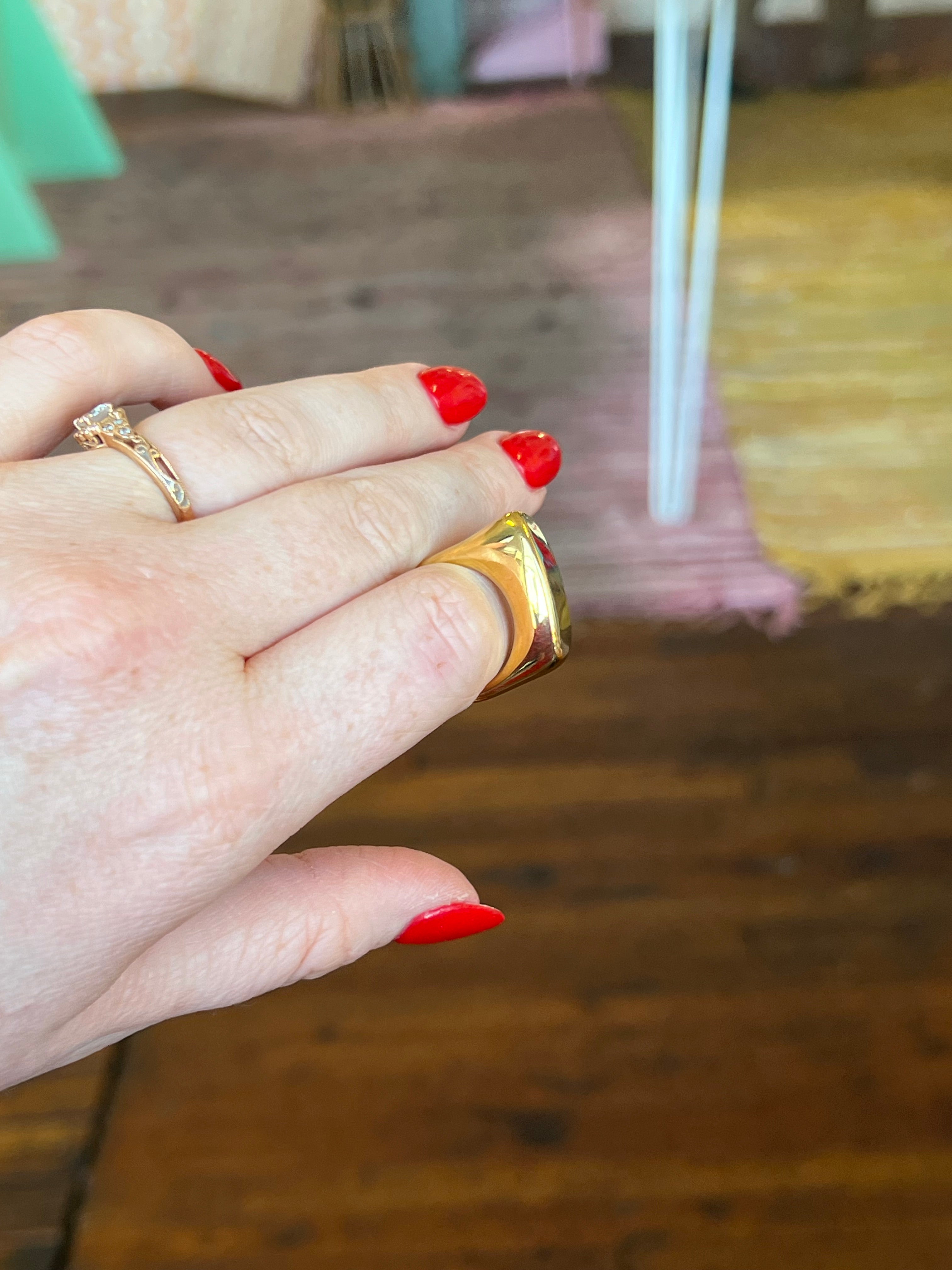Abstract Titanium Ring