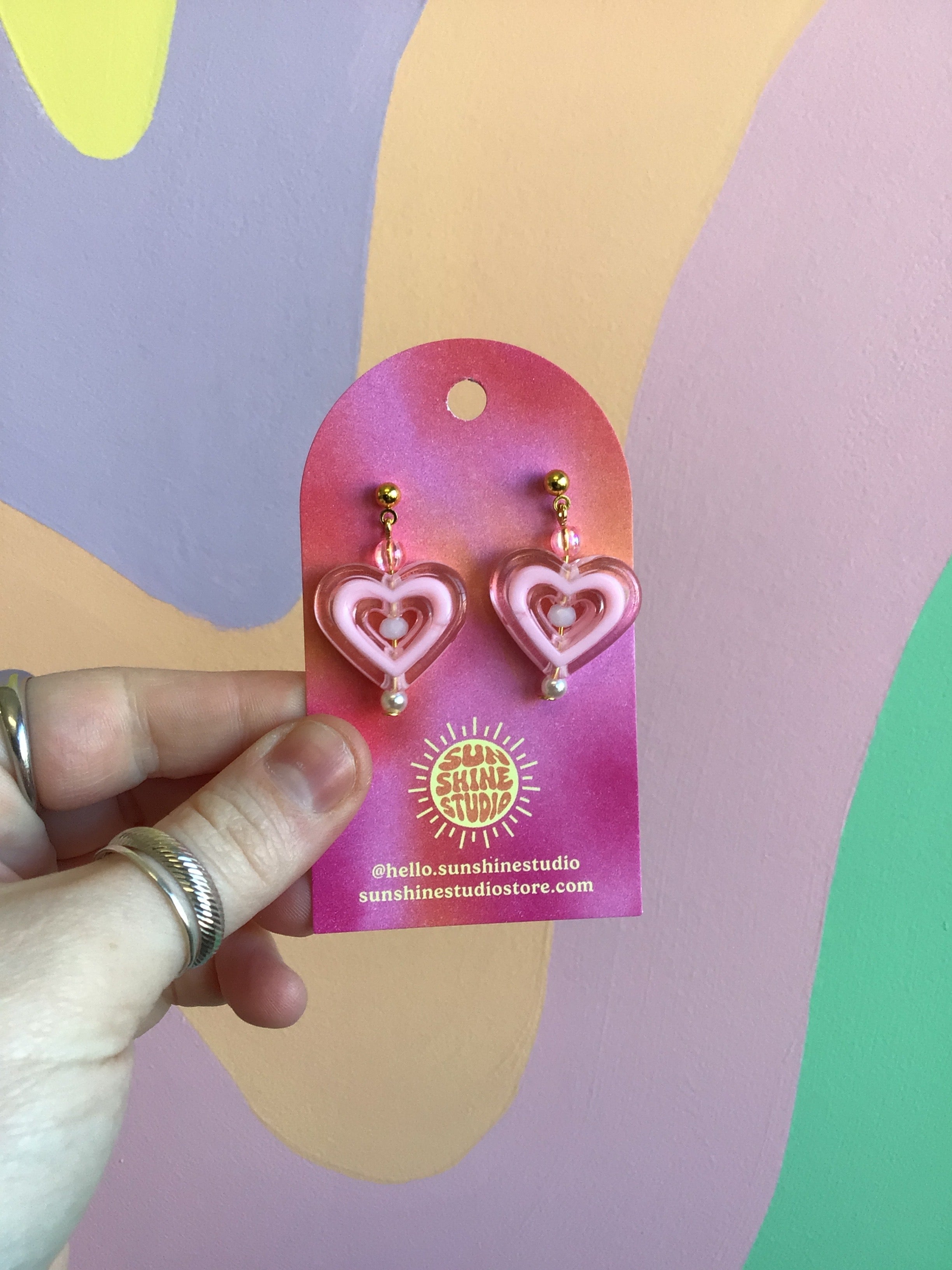 Beating Heart Beaded Earrings