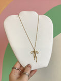 Sophisticated Titanium Bow Necklace