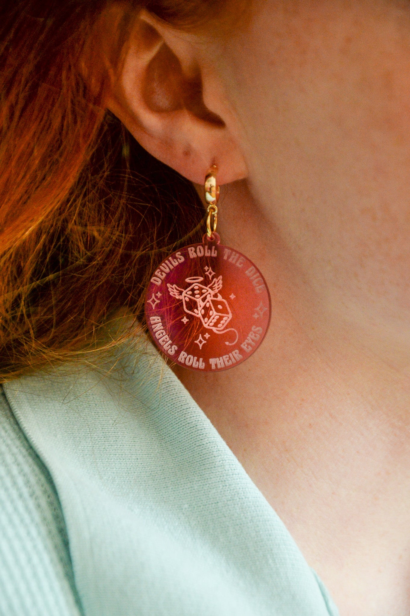 Devils Roll The Dice Angels Roll Their Eyes Taylor Swift Earrings
