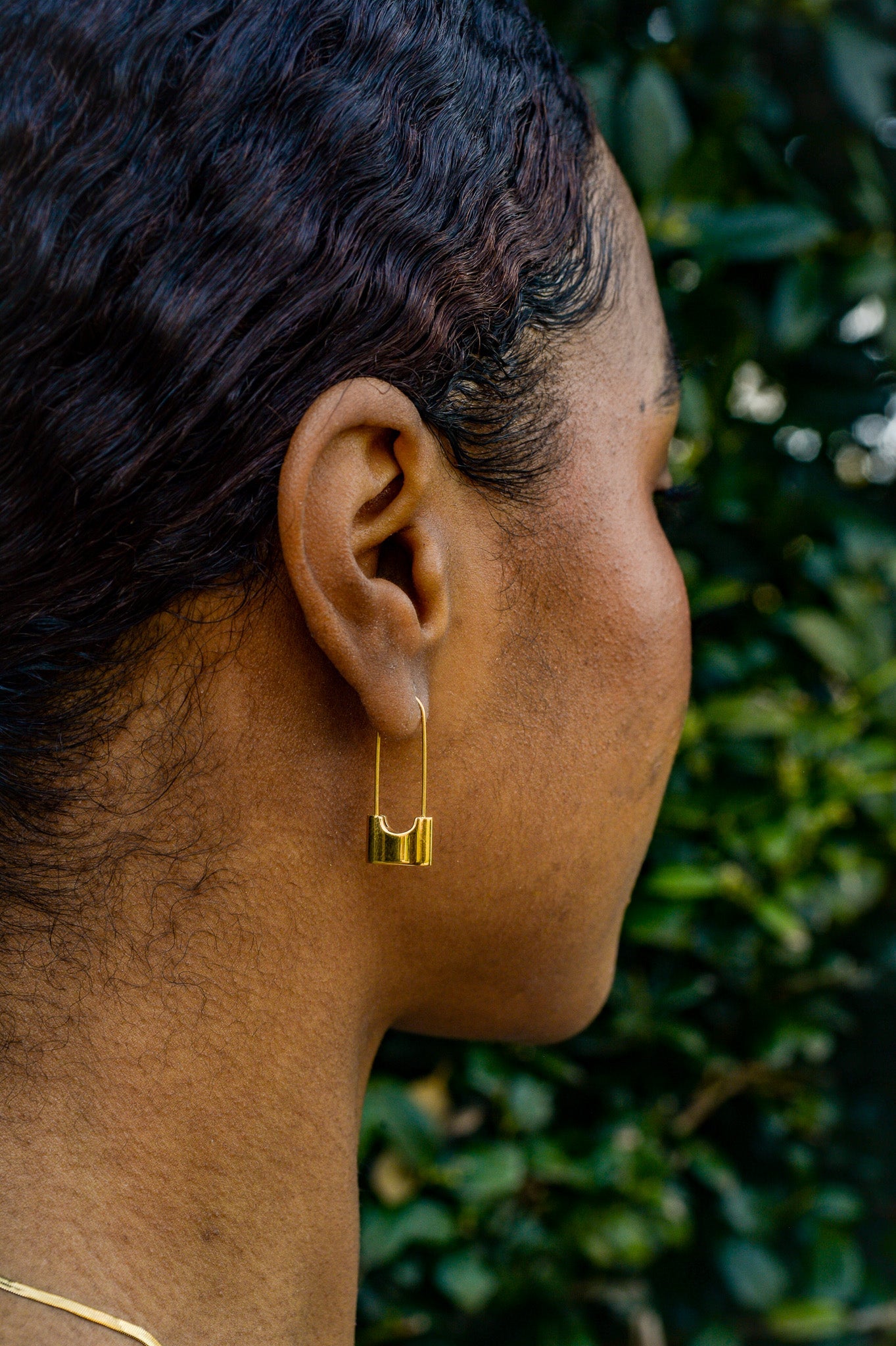 Safety Pin Titanium Earrings