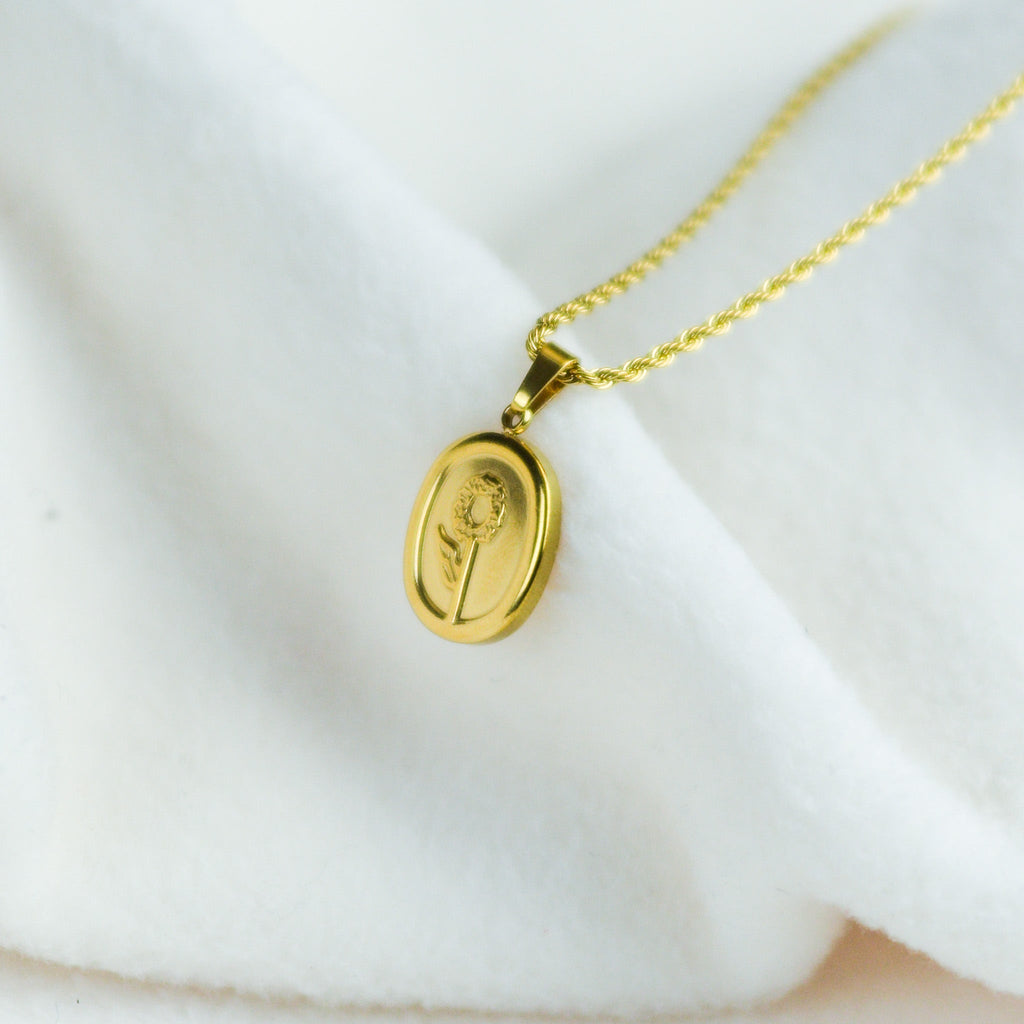 Floral Titanium Necklace