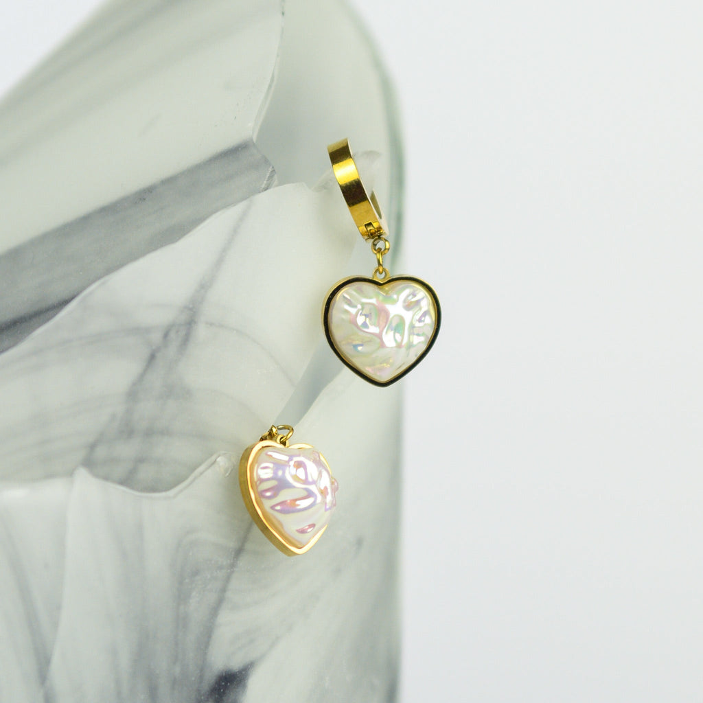 Pearl Titanium Earrings