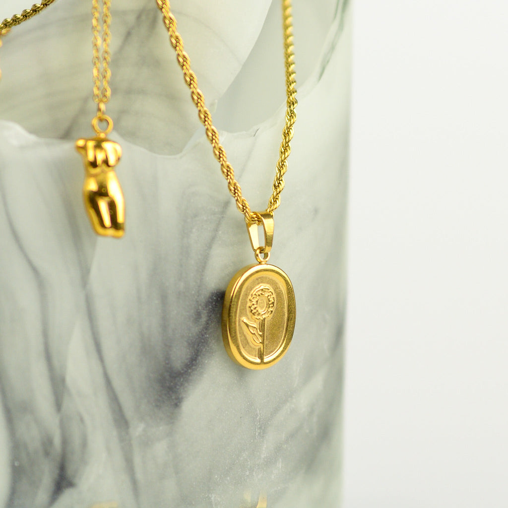 Body Shaped Titanium Necklace