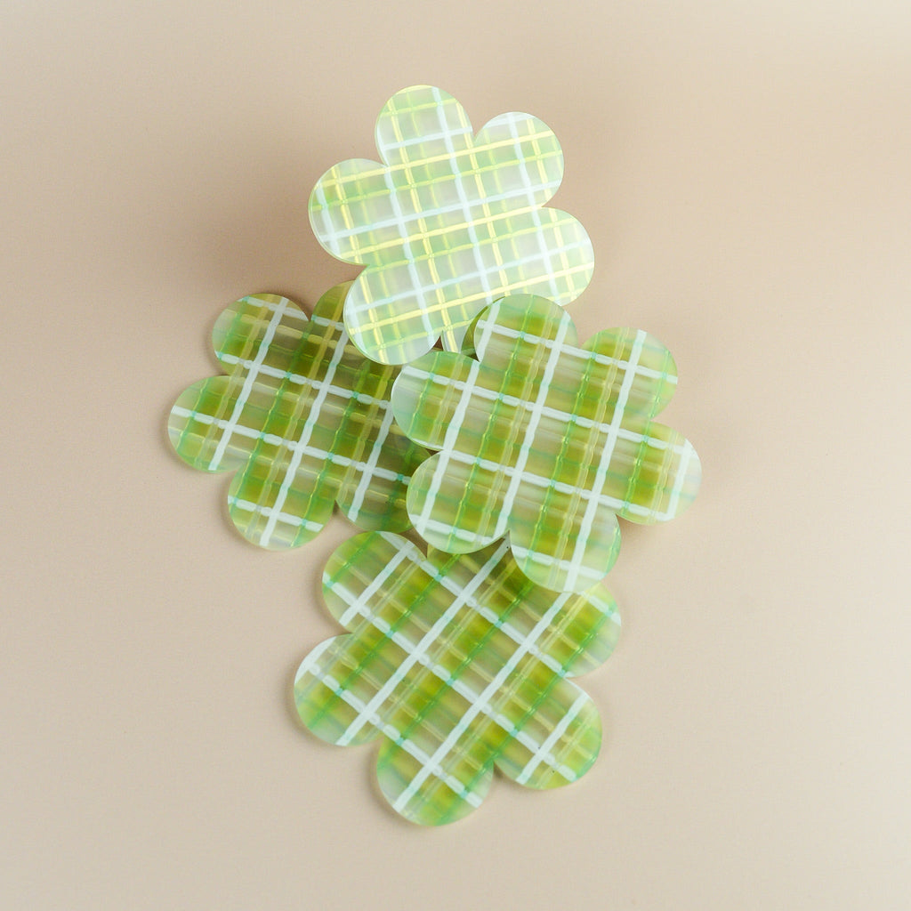 Plaid Flower Coasters