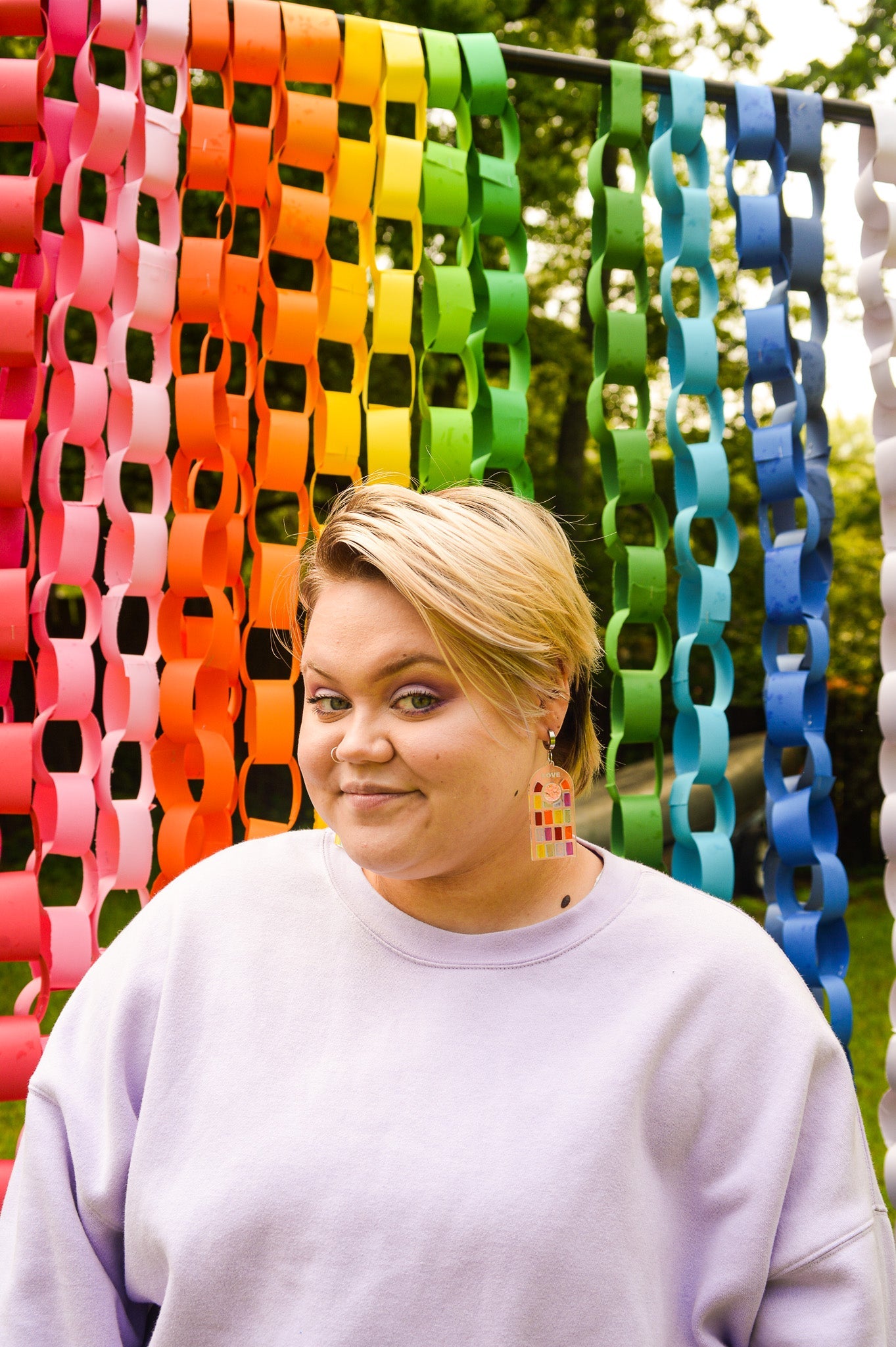 Window To Your Soul Rainbow Earrings