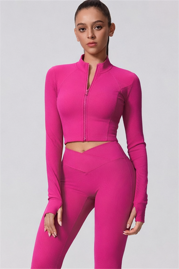 The Daze Zip Jacket Flared Leggings 2-Piece Set