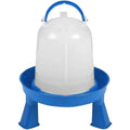 Double-Tuf Poultry Waterer Chickens Birds Blue/White 1.5QT