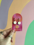 Painted Daisy Earrings