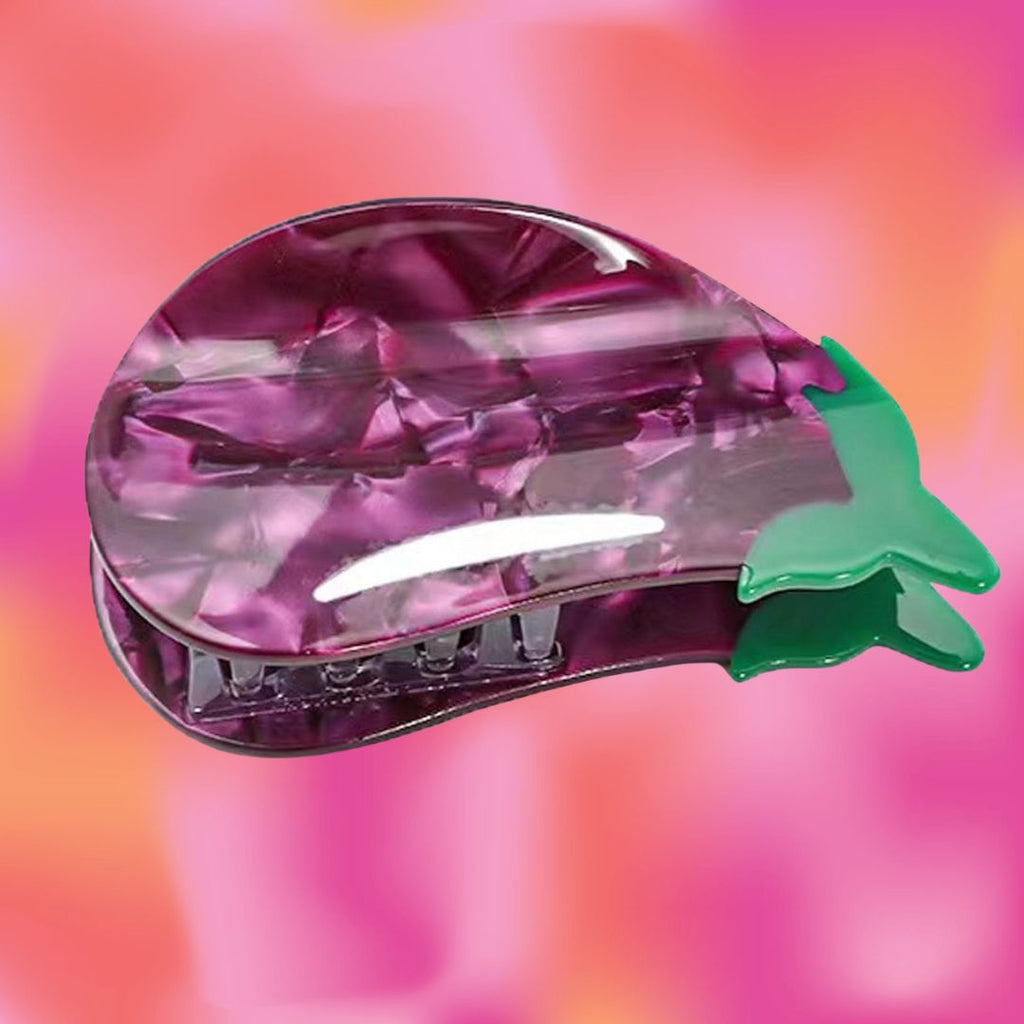 Eggplant Hair Claw