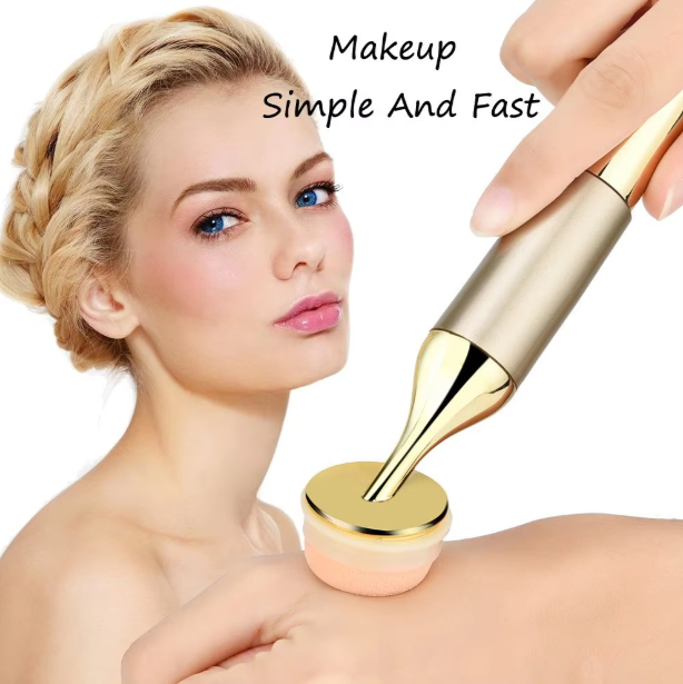 Makeup Powder Puff Auto Gold 6-in-1