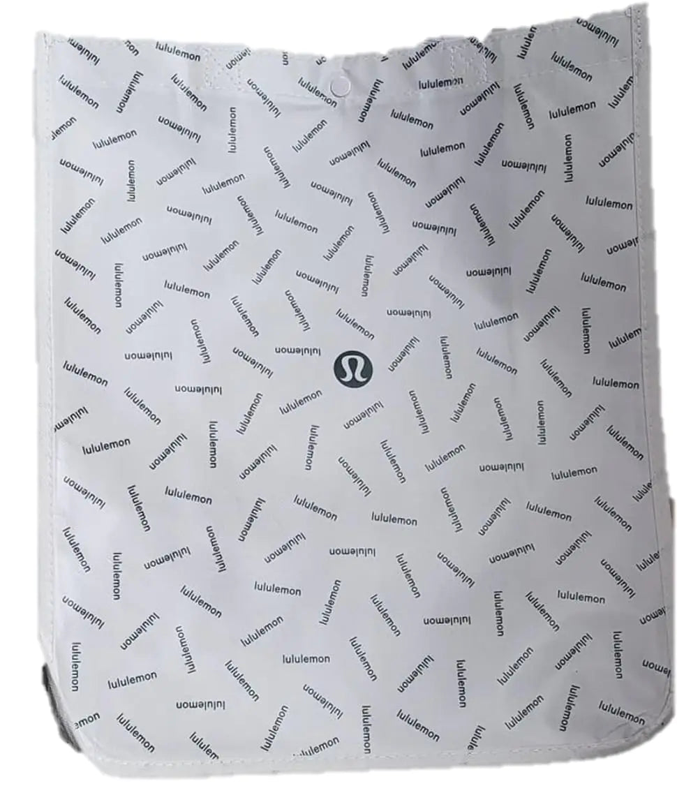 lululemon tote Bag Small (White w/Green Logo)