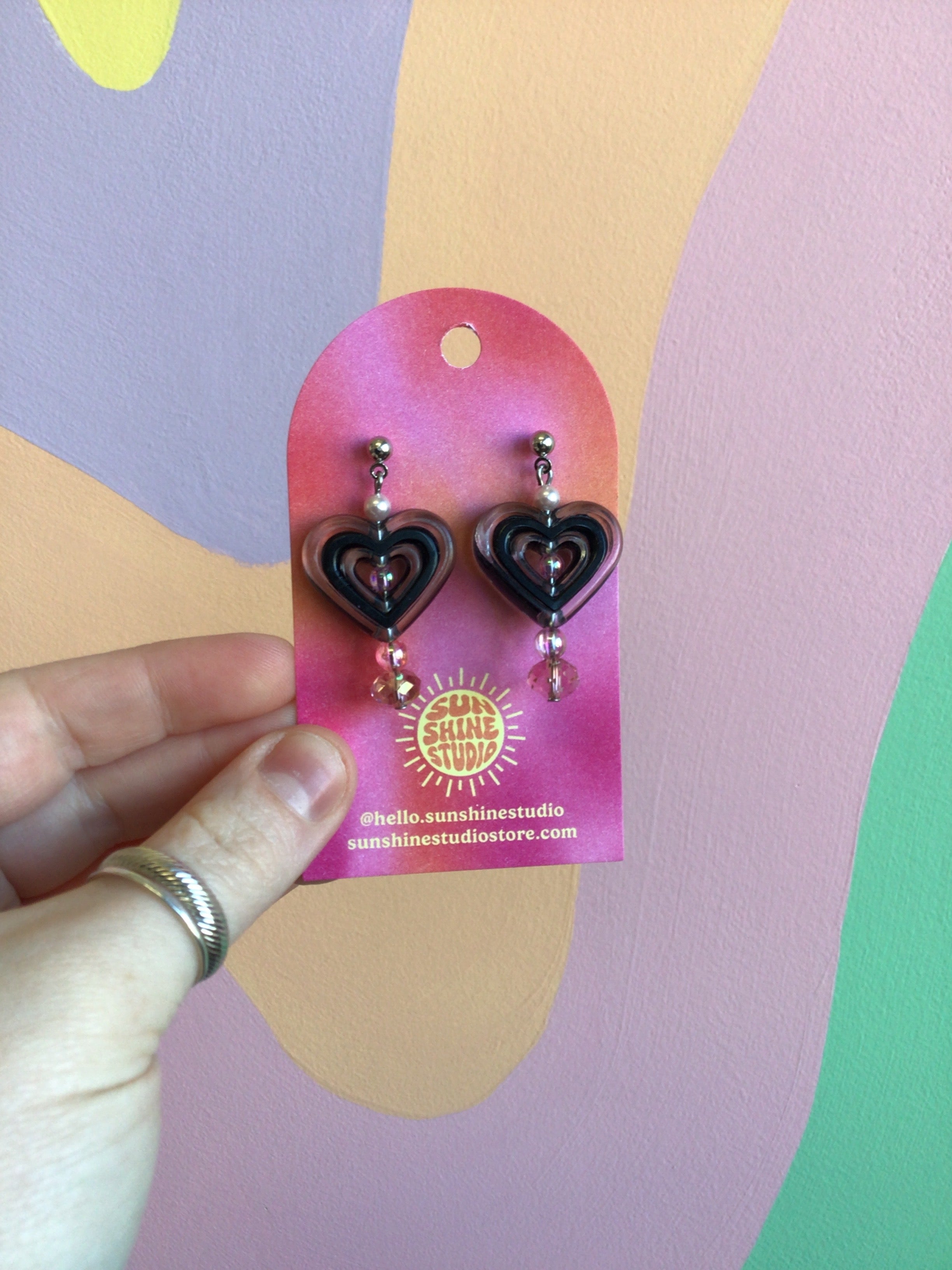 Beating Heart Beaded Earrings