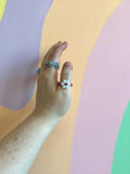 Beaded Flower Rings