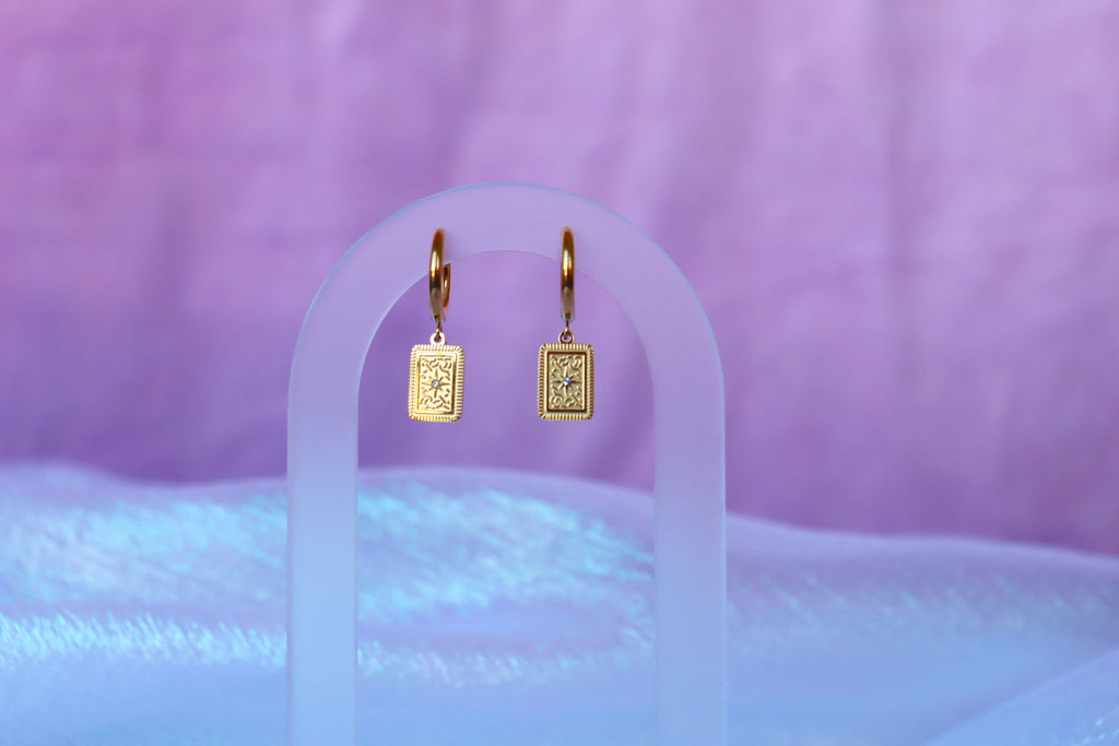 Follow Your Arrow-Titanium Earrings