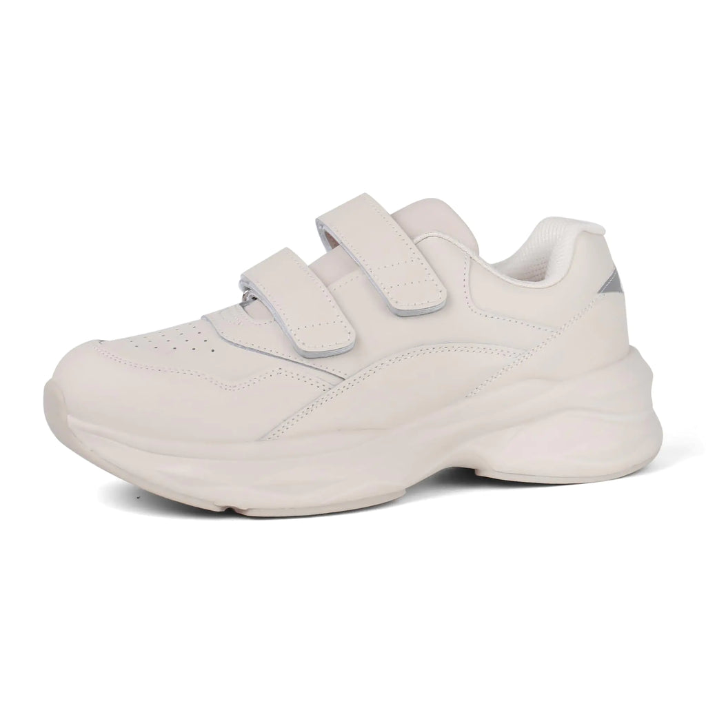 ORTOREX Women Leather Shoes Orthopedic Walking Shoes Wide Toe Box Shoes (10Ivory)