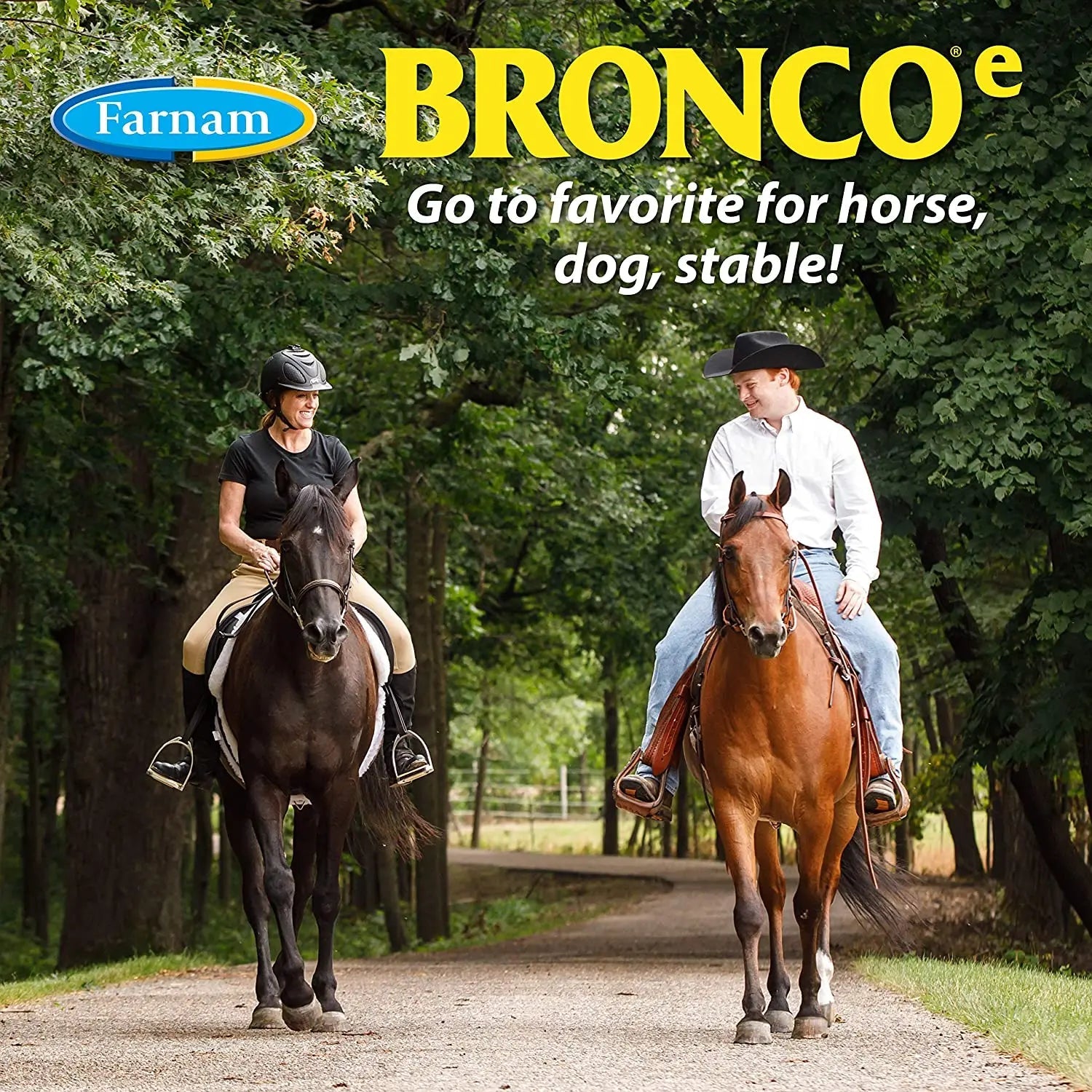 Farnam Bronco Equine Fly Spray Plus Citronella Repellent 32 oz. for Horses & Dogs