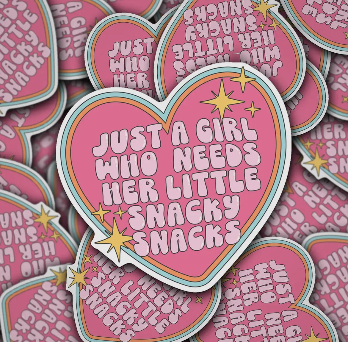 "Just a Girl Who Needs Her Little Snacky Snacks" - Sticker