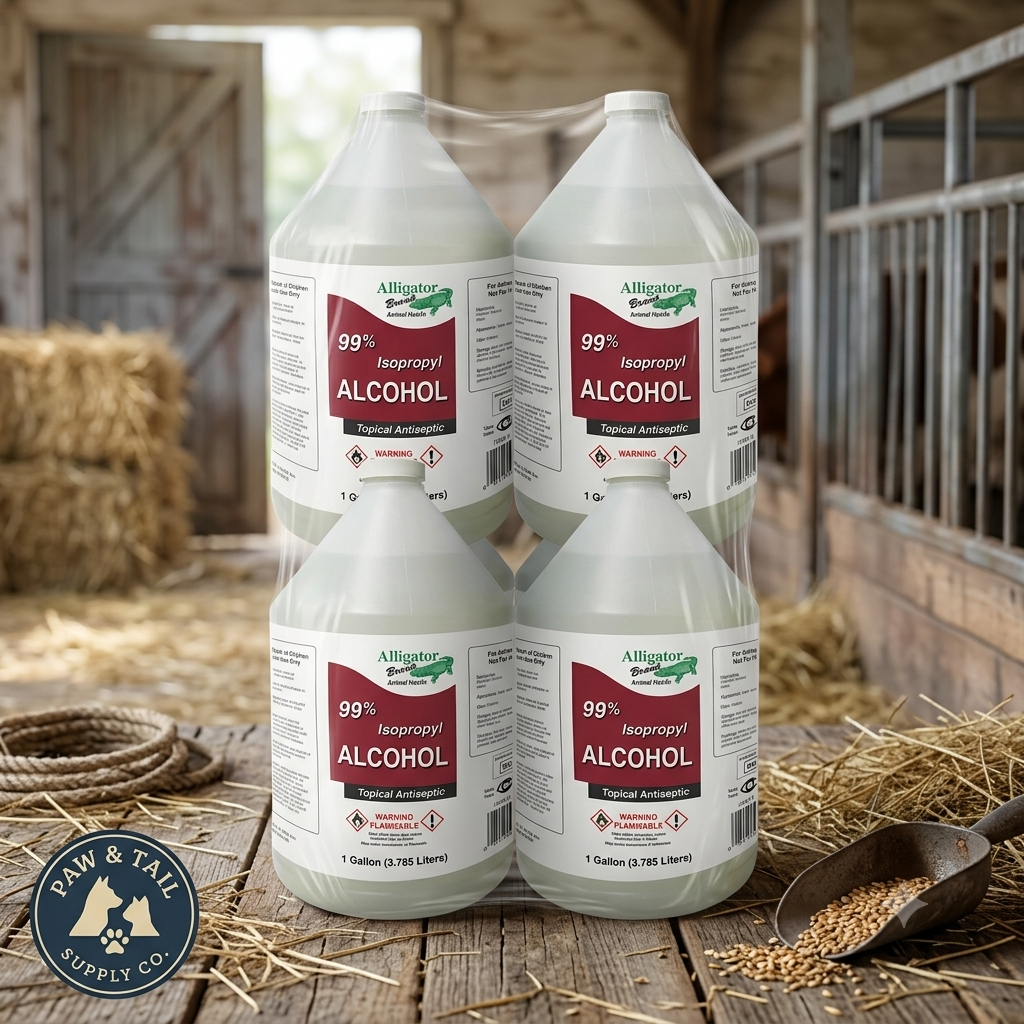 Alligator Brand 99% Isopropyl Rubbing Alcohol 1 Gallon Multi-Purpose 4-Pack
