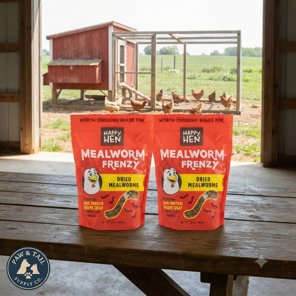Happy Hen Mealworm Frenzy Poultry Treat Dried Mealworms 10 oz. 2-Pack