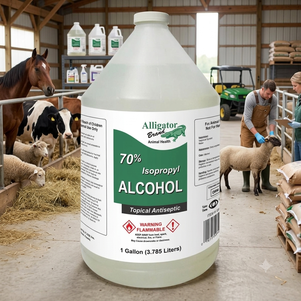 Alligator Brand 70% Isopropyl Rubbing Alcohol 1 Gallon 4-Pack