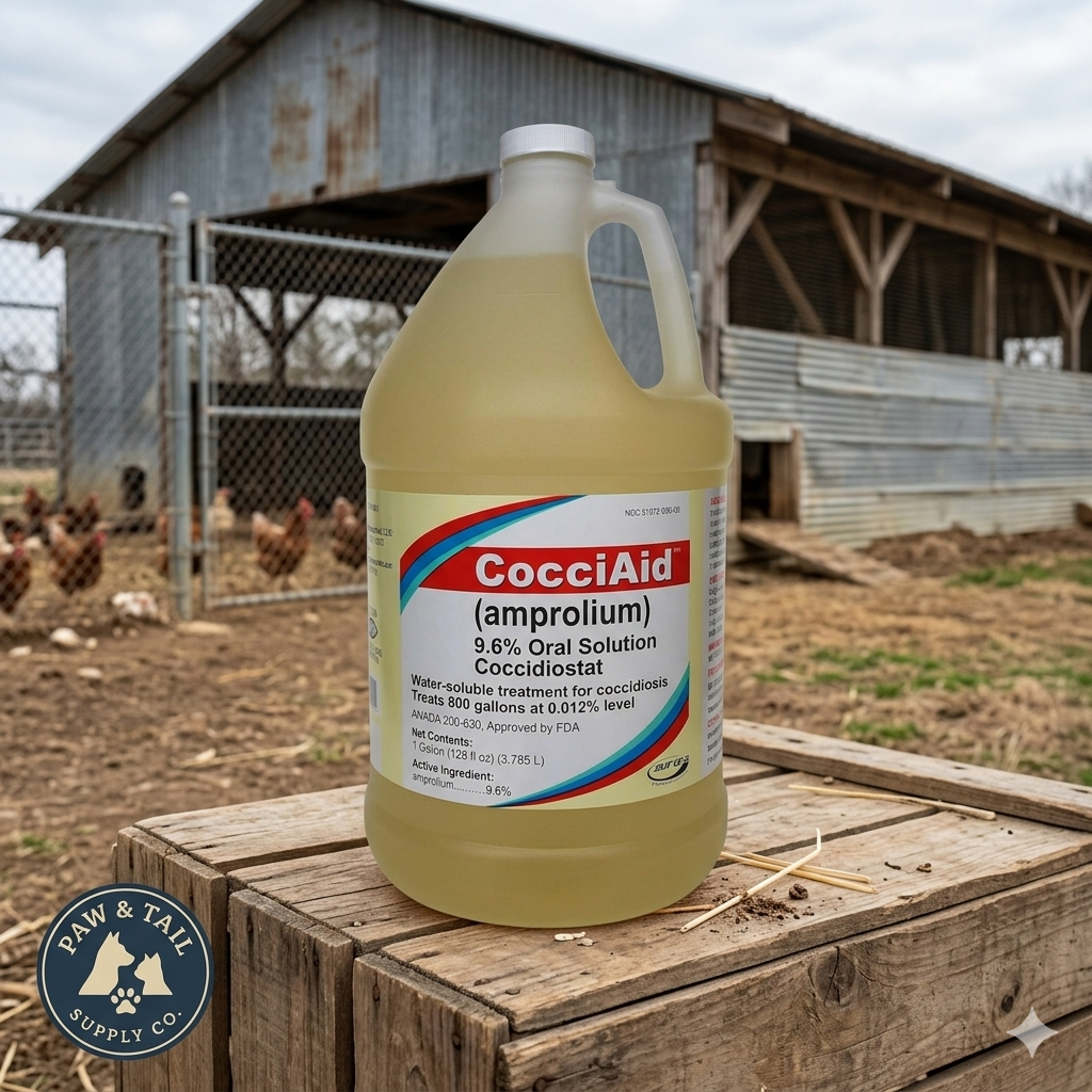 Aurora CocciAid 9.6% Amprolium Liquid Concentrate 1 Gallon Poultry Coccidiosis Treatment