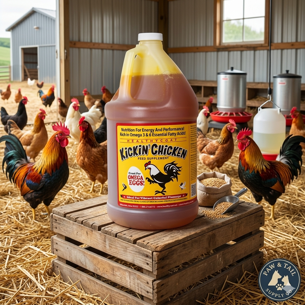 Healthycoat Kickin' Chicken Food Supplement for Poultry Omega Support Gallon