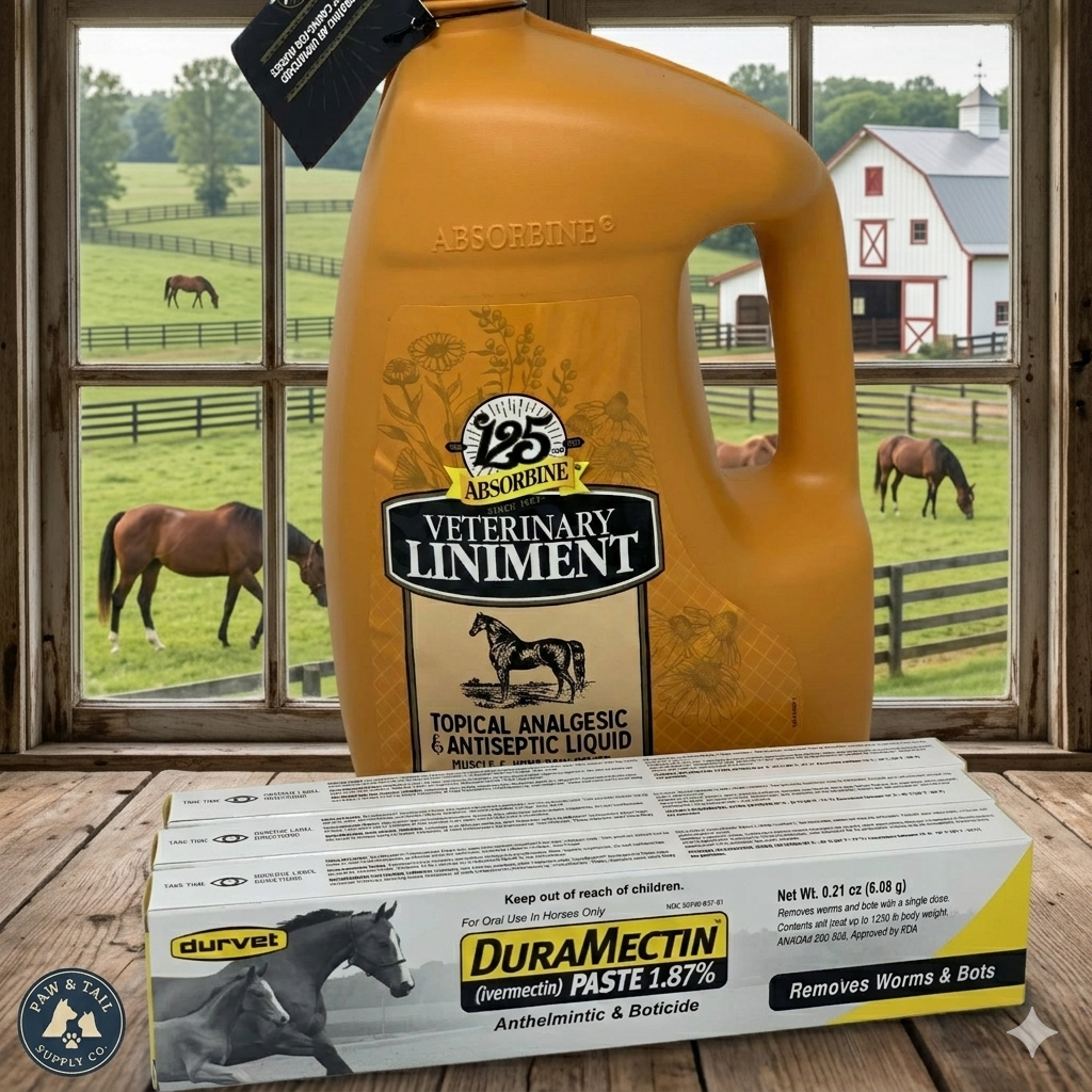 Absorbine Liniment and Wormer Spring Sale Gallon Plus 3-Pack Wormer Bundle