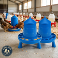 Double-Tuf Poultry Feeder 4 lb Removable Legs Chicken Feeder Carrying Handle 2-Pack