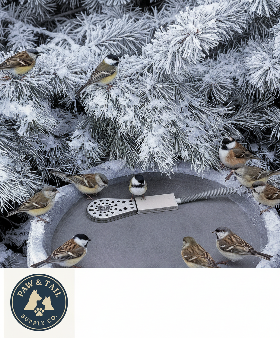 API Bucket & Bird Bath De-Icer 200W Safe Thermostat Water Heater Outdoors
