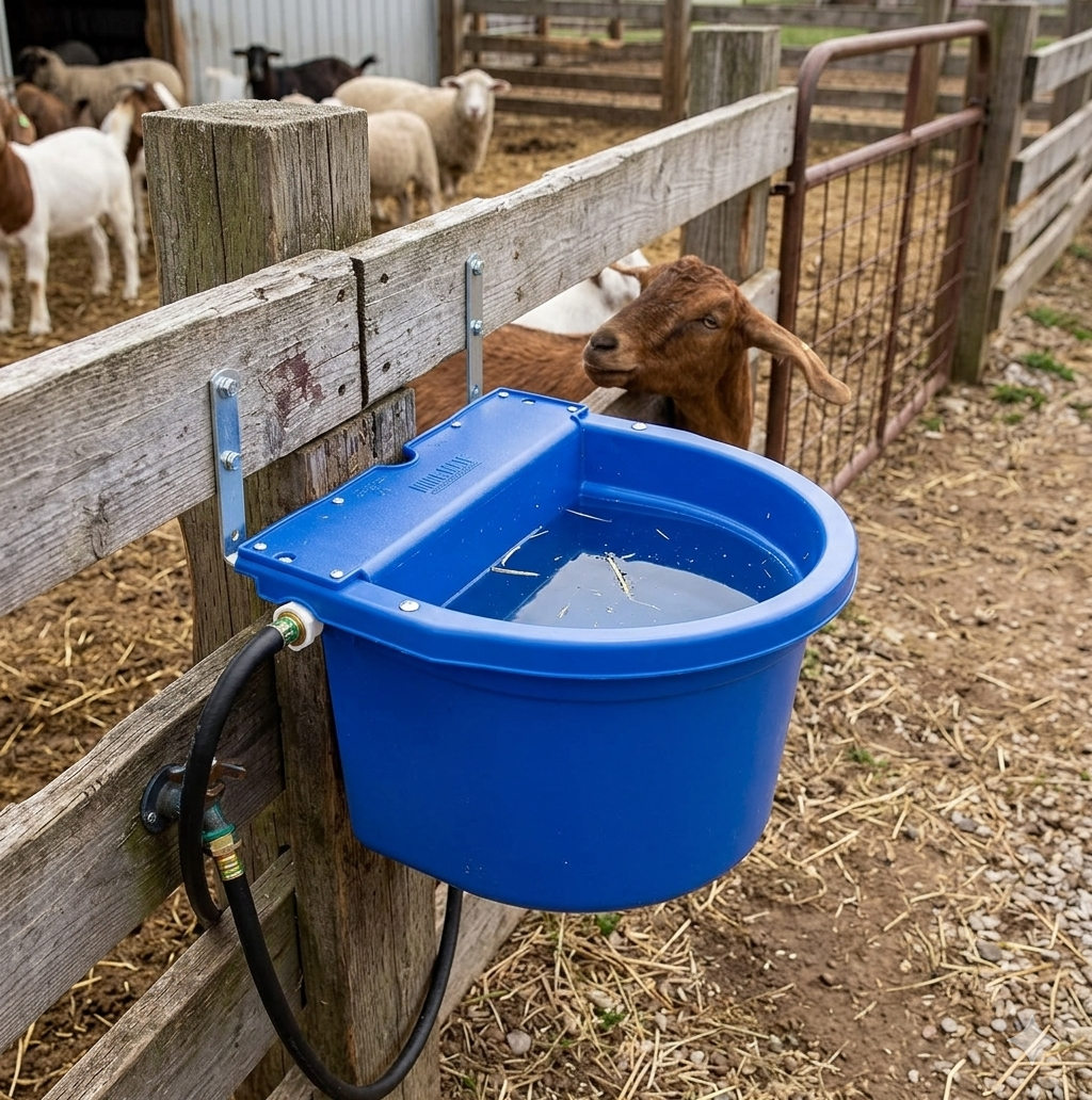 Little Giant Automatic Animal Waterer Blue 4 Gallon Float Controlled Livestock