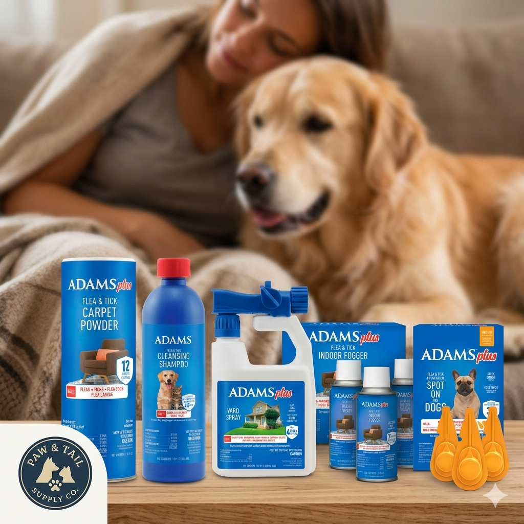 Adams Complete Indoor & Outdoor Flea Treatment System for Medium Dogs 15–30 lbs