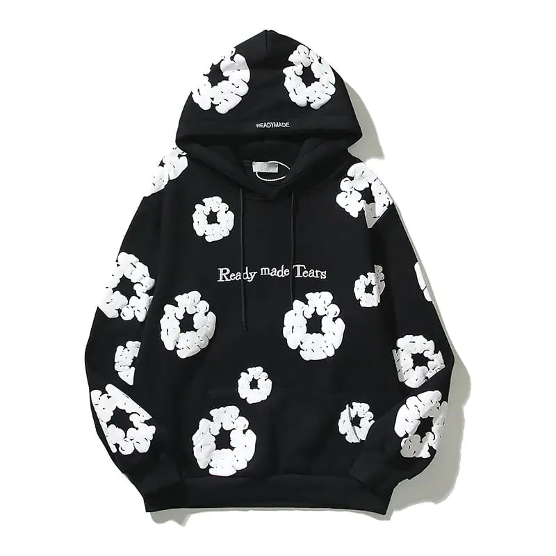 Printed Hoodie Colorful Cotton Long Sleeved Sweater