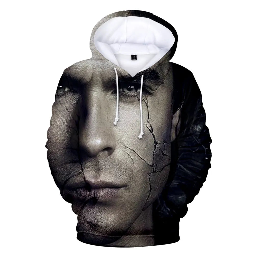 The Vampire Diaries Damon Salvatore Elena Gilbert Stefan Salvatore Hooded Sweatshirt Men/Women Casual Hoodies Pullover Tops
