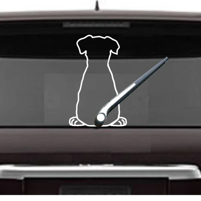 Cute Kitty Cat Car Windshield Wiper Vinyl Art Sticker Decor Lovely Animal Dog Mural Art Decal For Car Window Laptop Decoration