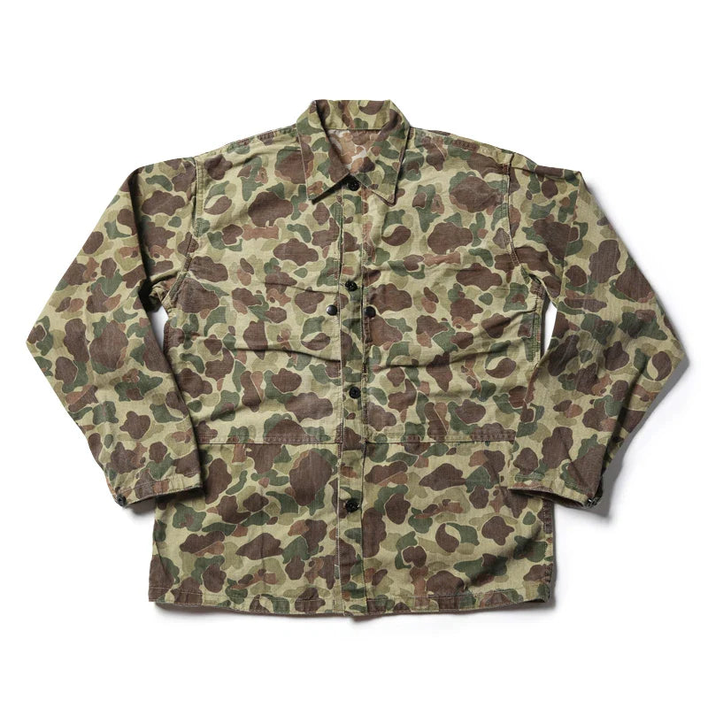 Bronson Mfg USMC P-44 Duck Hunter Camo Jacket Vintage Men's HBT WW2 Reproduction