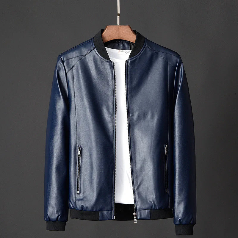 Leather Jacket Bomber Motorcycle Jacket Men Biker PU Baseball Jacket Plus Size 7XL 2020 Fashion Causal Jaqueta Masculino J410
