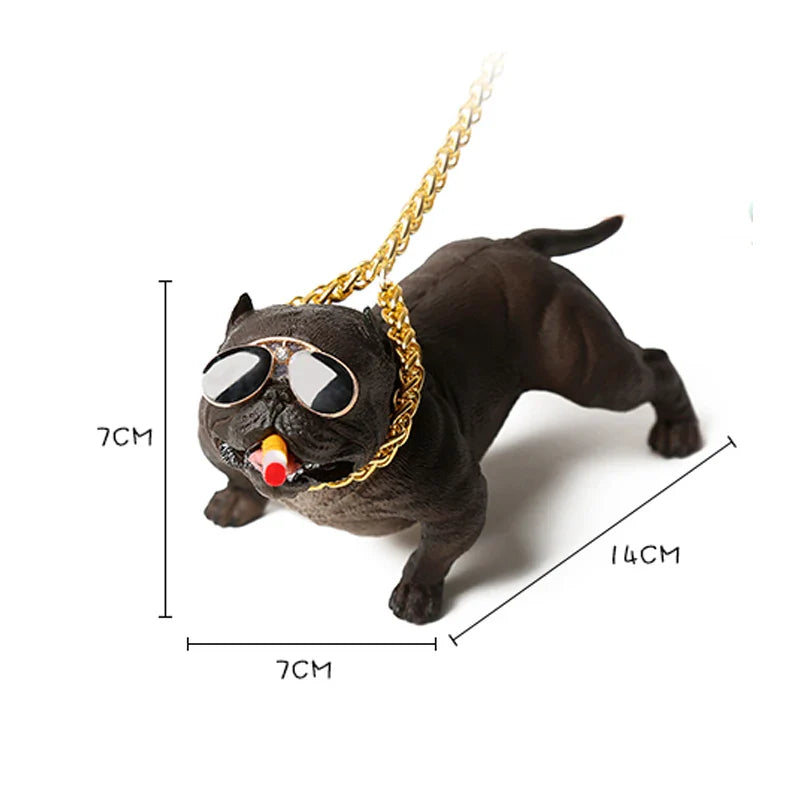 Car Dashboard Ornament Bully Pitbull Dog Doll Auto Interior Accessories Ornaments Cute Chritmas Gift Creative Home Decor