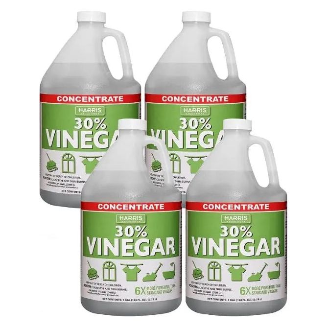 Harris 30% Vinegar Cleaner 1 Gallon 4-Pack w/ Free Sprayer Home Outdoor