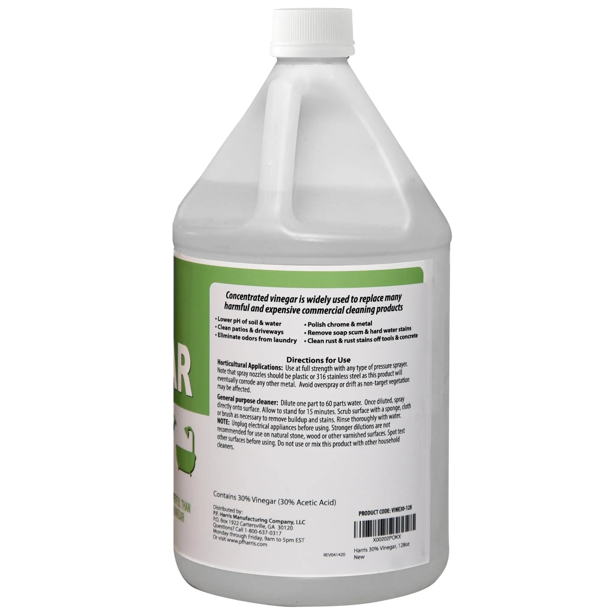 Harris 30% Vinegar Concentrate 1 Gallon Industrial Strength for Home & Garden
