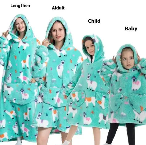 Lazy Blanket Hoodie Family Party Gift