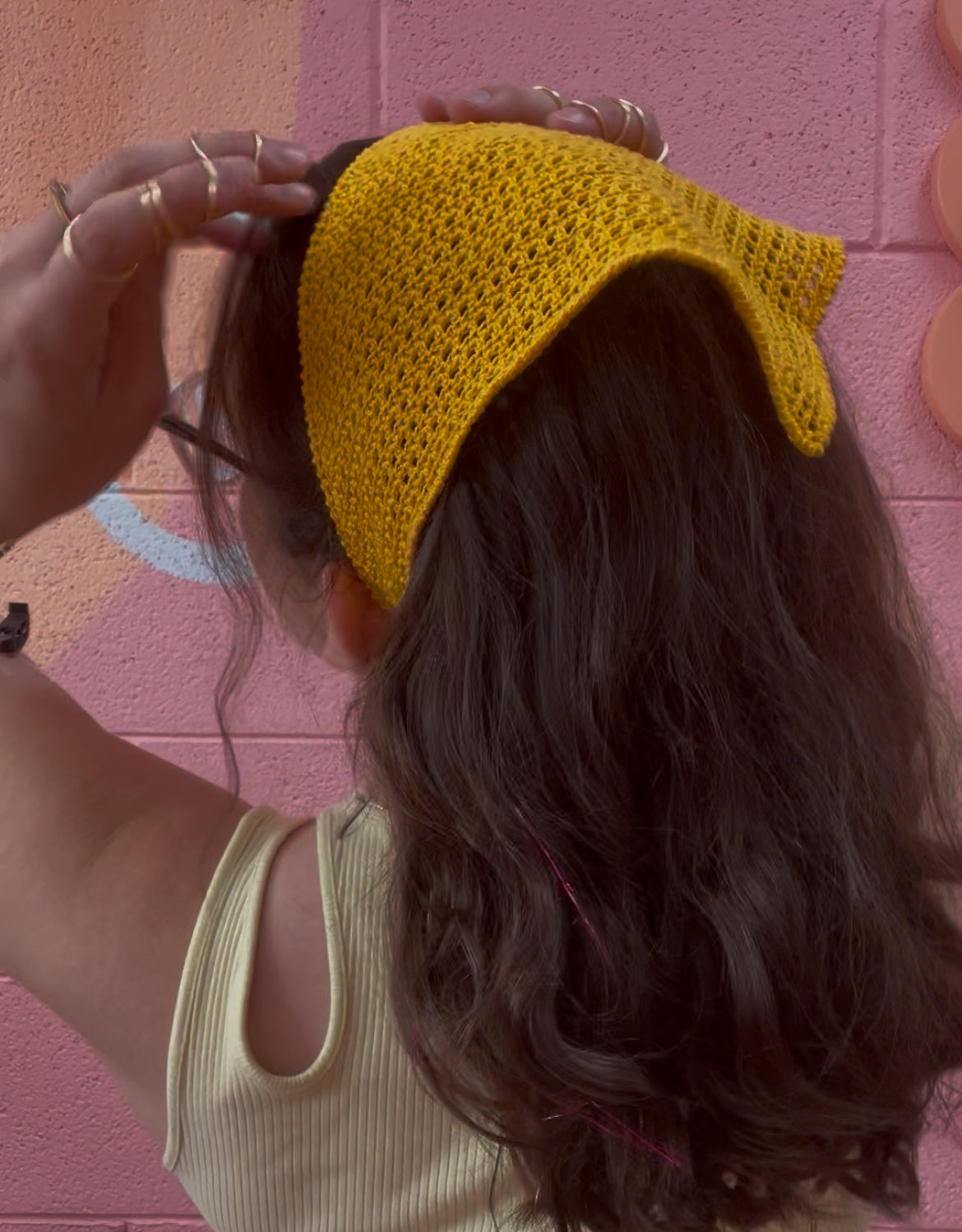 Handmade Crochet Bow Bandana