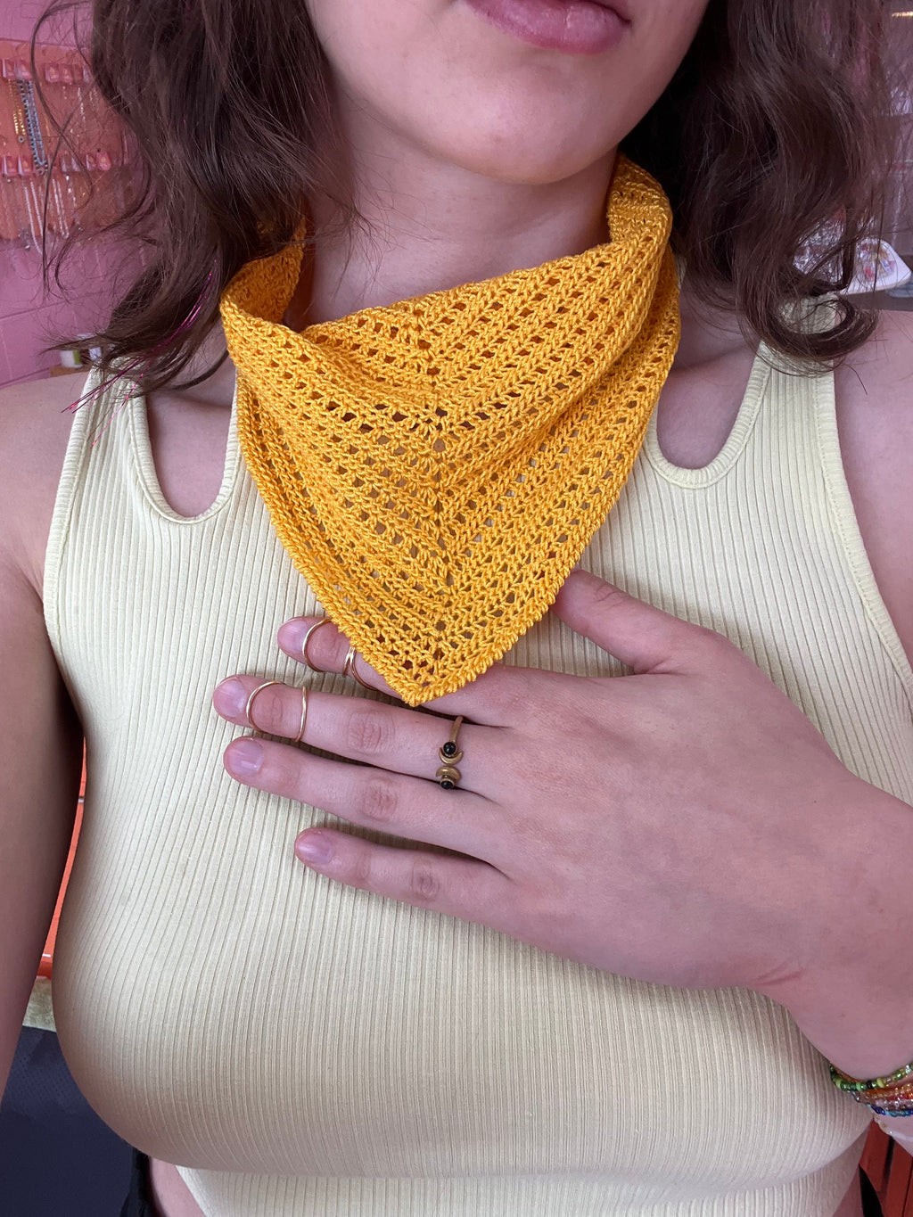 Handmade Crochet Bow Bandana