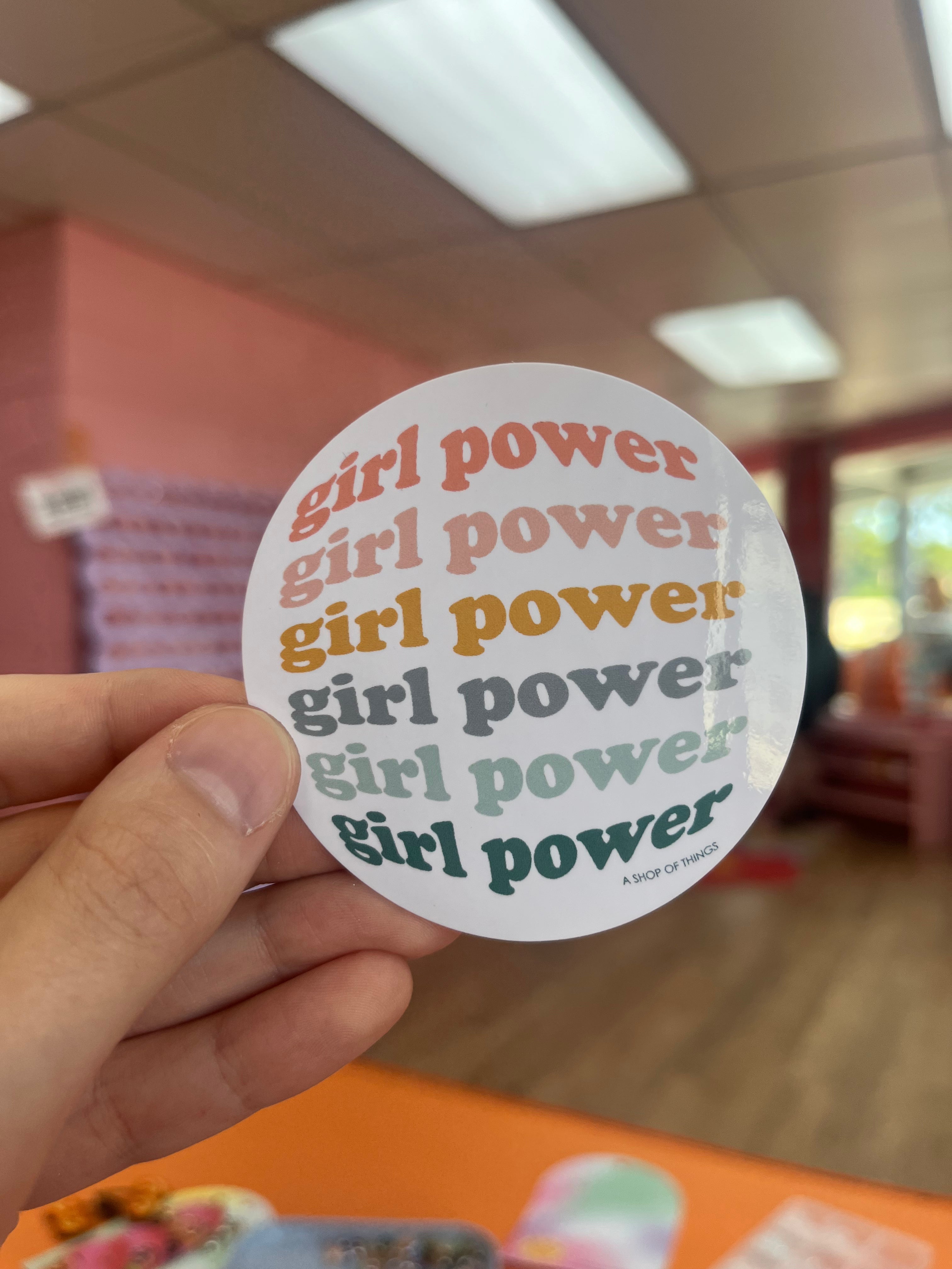 Girl power repeat sticker