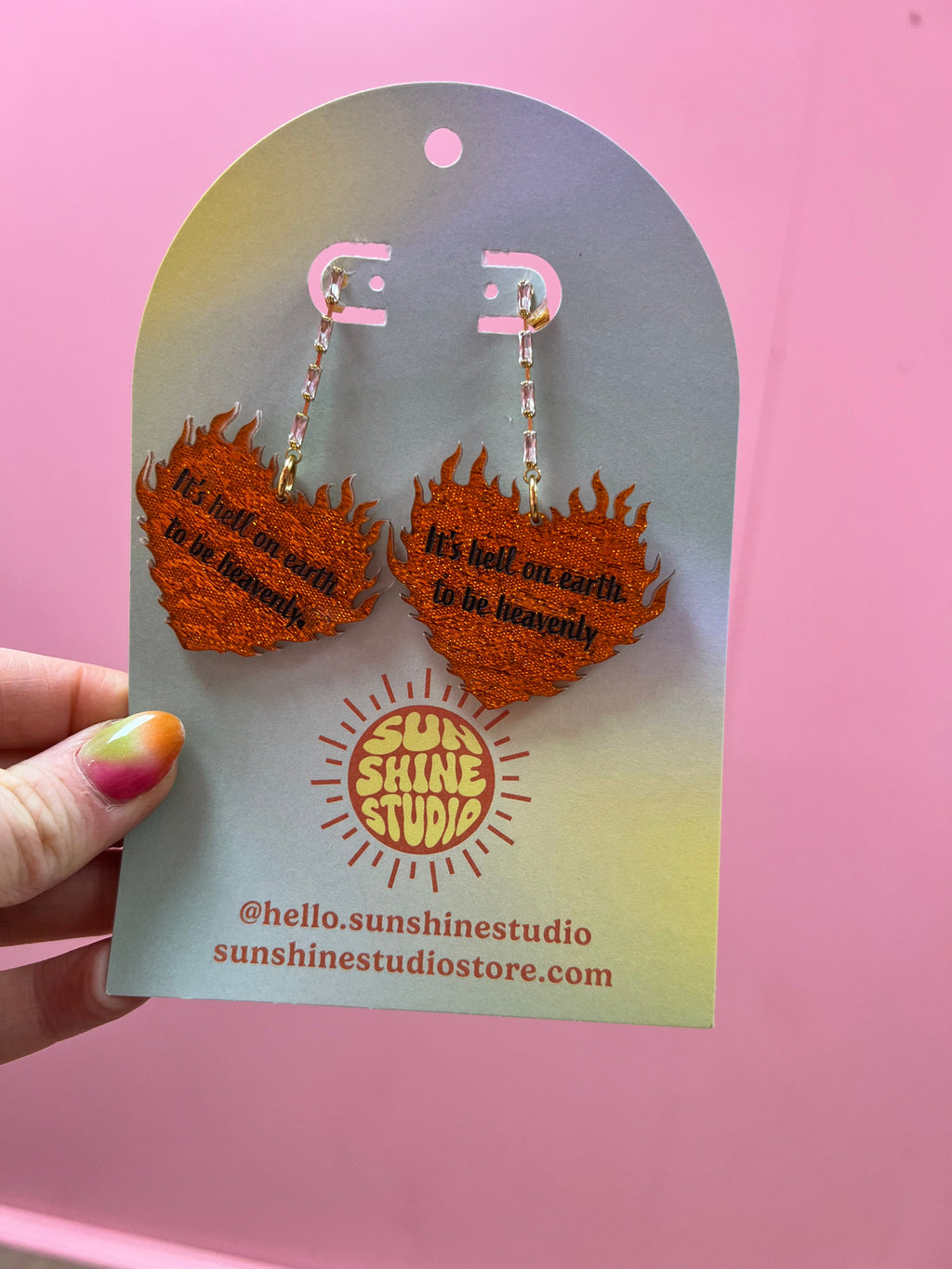 "It's Hell on Earth to Be Heavenly" Taylor Swift Earrings