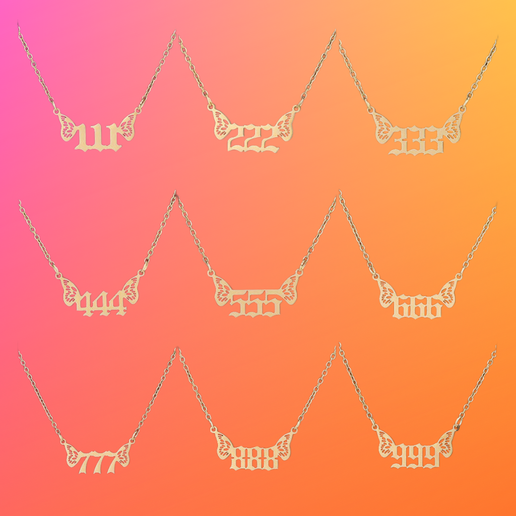 Angel Number Wing Necklace